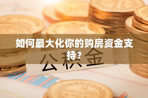 盐湖如何最大化你的购房资金支持？