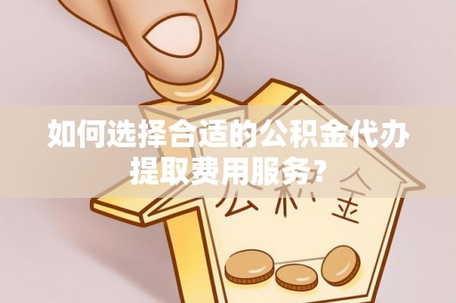 盐湖如何选择合适的公积金代办提取费用服务？