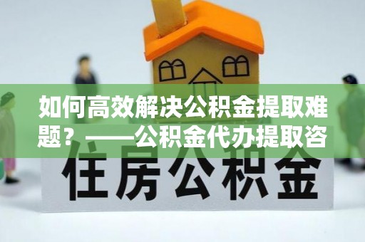 盐湖如何高效解决公积金提取难题？——公积金代办提取咨询服务全解析
