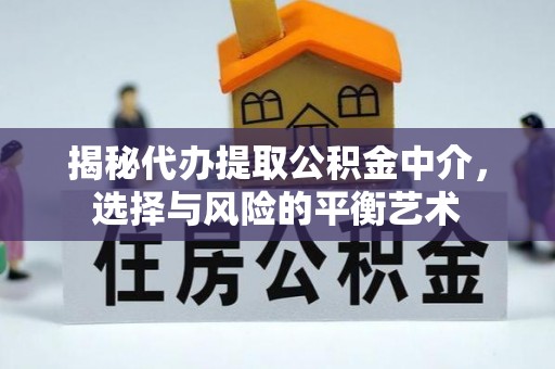 盐湖揭秘代办提取公积金中介，选择与风险的平衡艺术