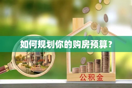 盐湖如何规划你的购房预算？