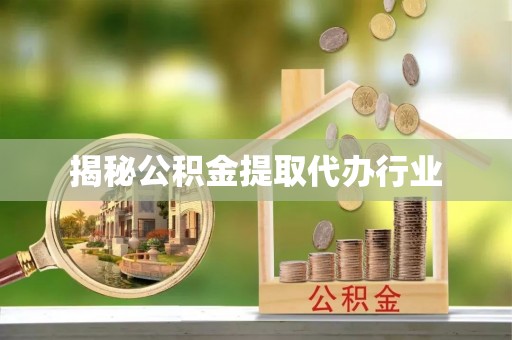 盐湖揭秘公积金提取代办行业