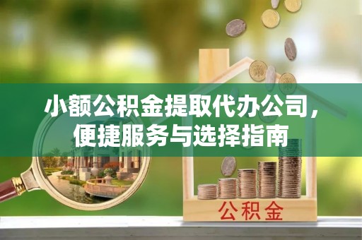 盐湖小额公积金提取代办公司，便捷服务与选择指南