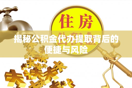 盐湖揭秘公积金代办提取背后的便捷与风险