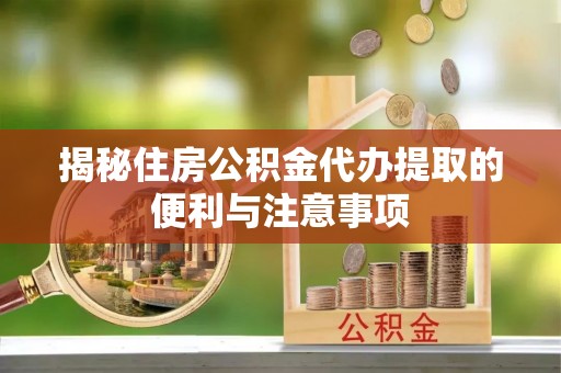 盐湖揭秘住房公积金代办提取的便利与注意事项