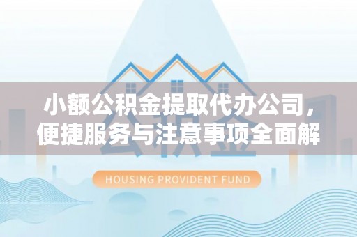 盐湖小额公积金提取代办公司，便捷服务与注意事项全面解析