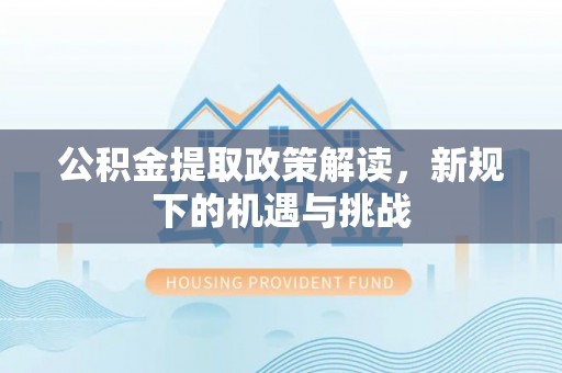 盐湖公积金提取政策解读，新规下的机遇与挑战