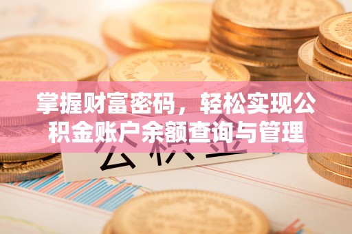 盐湖掌握财富密码，轻松实现公积金账户余额查询与管理