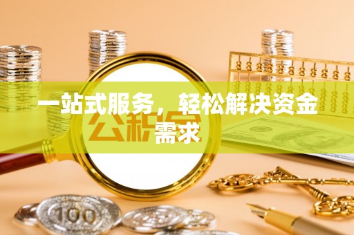 盐湖一站式服务，轻松解决资金需求